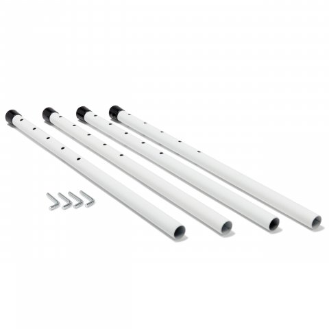 Graduador altura para armazón de mesa E2 long (up to 203 mm) w. PVC caps, 4 units, white