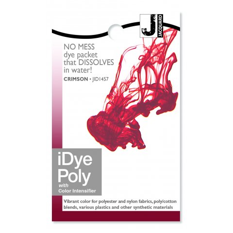 iDye tintura tessile, poli Sacchetto 14 g, per tessuti sintetici, Cremisi