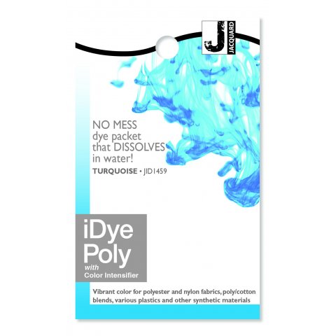 iDye Textilfarbe, Poly Beutel 14 g, für synthetische Stoffe, Turquoise