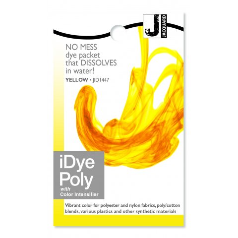 iDye colorante textil, poliéster Bolsa 14 g, para tejidos sintéticos, Amarillo