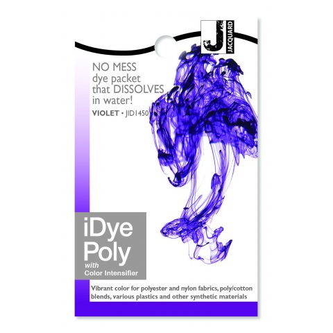 iDye colorante textil, poliéster Bolsa 14 g, para tejidos sintéticos, Violeta