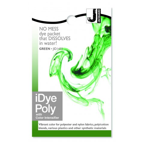 iDye colorante textil, poliéster Bolsa 14 g, para tejidos sintéticos, Verde