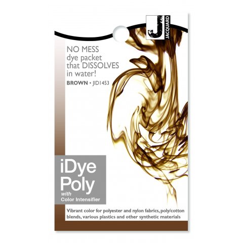 iDye colorante textil, poliéster Bolsa 14 g, para tejidos sintéticos, marrón