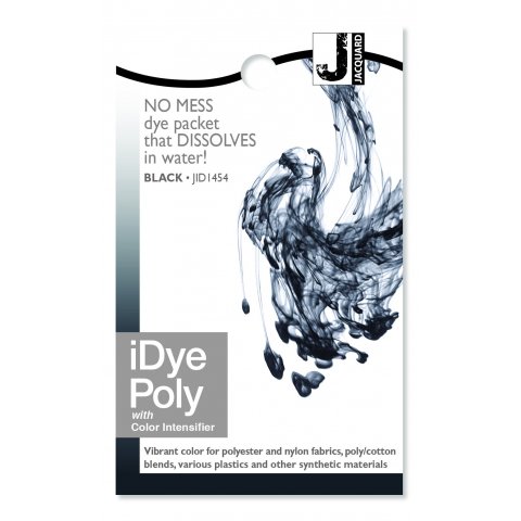 iDye colorante textil, poliéster Bolsa 14 g, para tejidos sintéticos, Negro