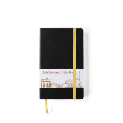 Cuaderno de dibujo Berlín blanco natural, 140 g/m². 130 x 210 mm, HF, 80 hojas/160 p, cosido con hilo