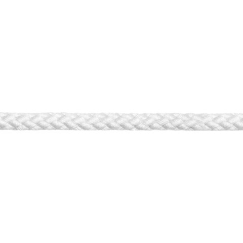 Round cord braided, cotton ø 8 mm, white (009)
