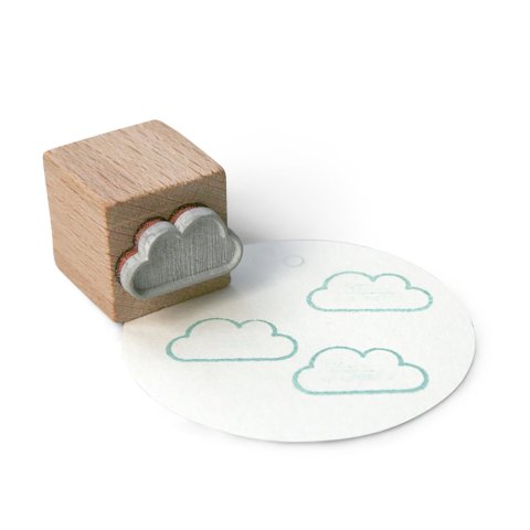 Motif stamps from wood cloud, ca. 20 x 20 mm