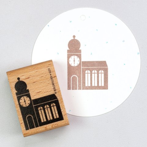 Motif stamps from wood Church, motif size = 37 x 28 mm