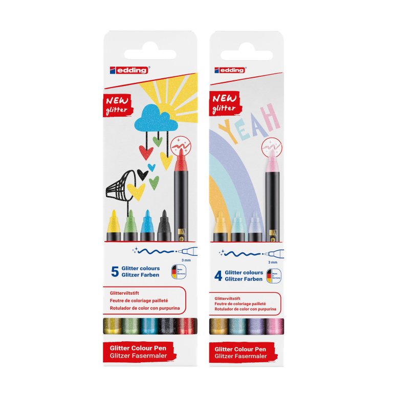 Edding 1200 Glitter Colour Pen, Set