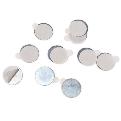 Round metal blanks, self-adhesive, th = 0.3 mm ø 21 mm, 10 pieces, galvanized