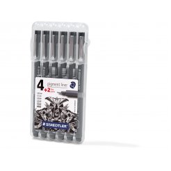 Staedtler Pigment Liner, lichtbeständig, 4+2-Set