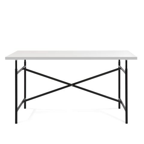 Kindertisch E2, schwarz Tischplatte: weiß, Kante weiß, 25x680x1200 mm
