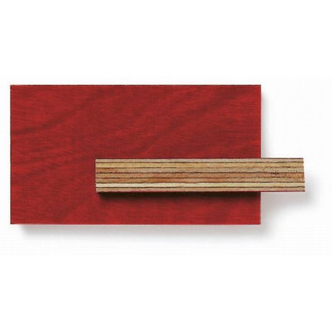 Film-faced birch plywood (custom cutting available) 18.0 x max. 1250 x max. 3000, red (similar to RAL 3004)
