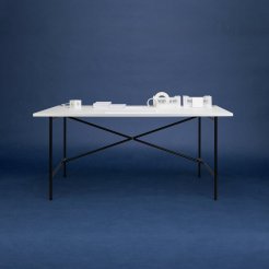 Cuadro E2 Basic, cruz offset, Marco: negro, tablero: blanco, 25x800x1600 mm