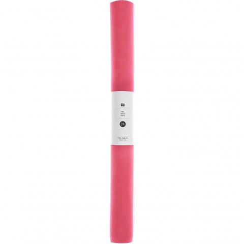 Dekotüll, Abschnitt farbig Rolle, b = 50 cm, l = 5 m, 100 % PES, pink