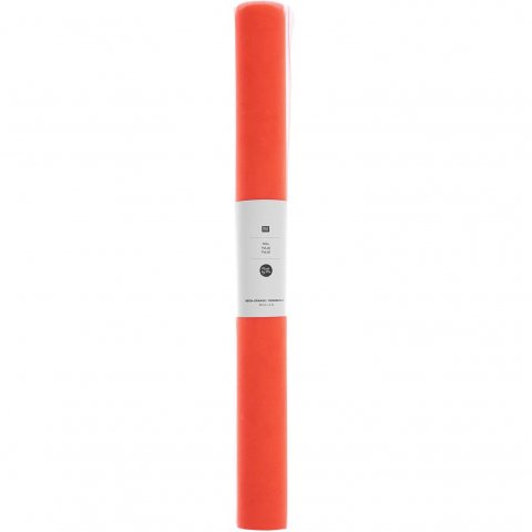 Tul decorativo, sección de color Rollo, ancho = 50 cm, largo = 5 m, 100% PES, naranja neón