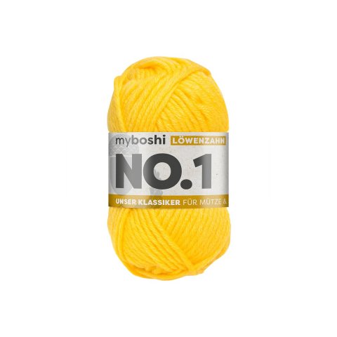 Myboshi wool No.1 55 m, 70% polyacrylic + 30% merino, dandelion (113)