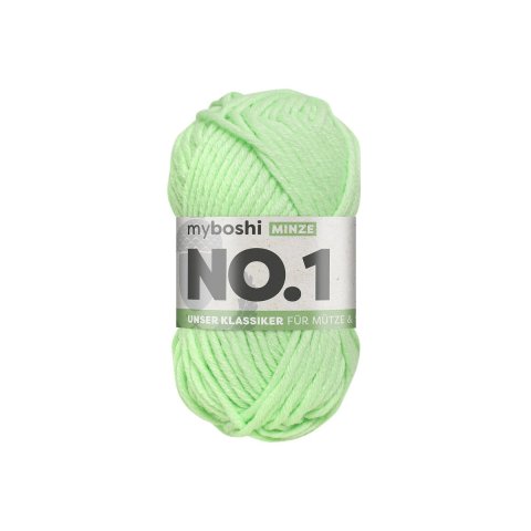 Myboshi wool No.1 55 m, 70 % polyacrylic + 30 % merino, mint (127)