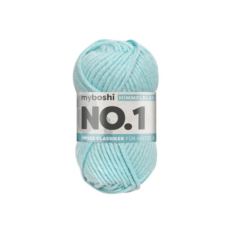 Myboshi wool No.1 55 m, 70 % polyacrylic + 30 % merino,sky blue(151)
