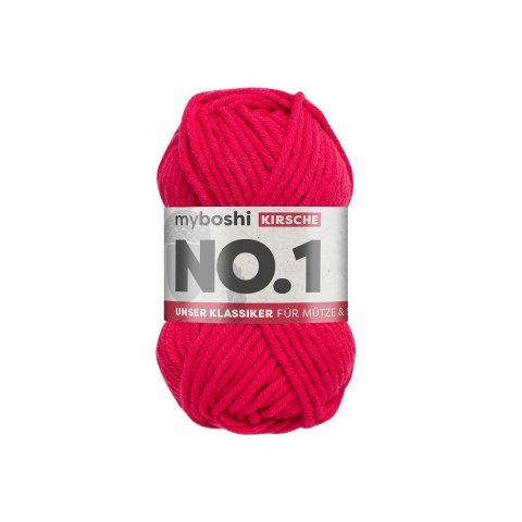 Myboshi wool No.1 55 m, 70 % polyacrylic + 30 % merino, cherry (166)