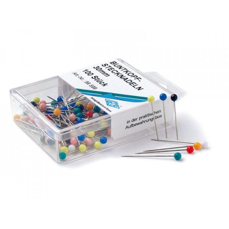 Alfileres con cabeza de colores