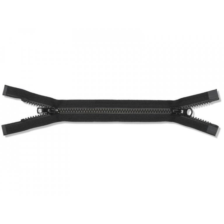 Cremallera de plástico bidireccional, separadores