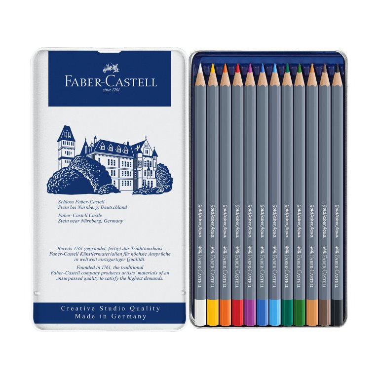 Faber-Castell Goldfaber Matite acquerellabili, set di 12 matite