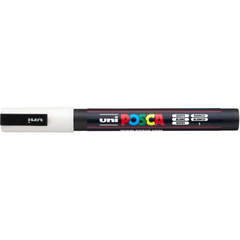 Uni Posca Marker PC-3M Round tip 0.9 mm - 1.3 mm, white