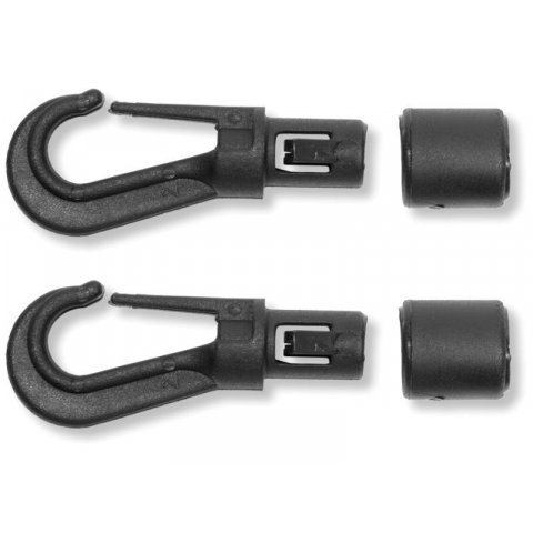 Snap hook for bungee cords, plastic for cords ø 6 mm, 2 pieces