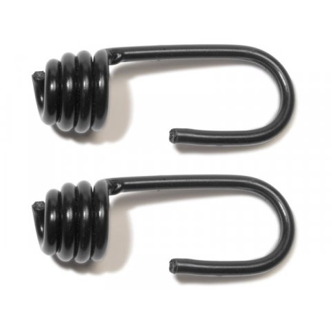 Ganchos en espiral p. cuerdas elásticas, de acero para cuerdas ø 8 mm, negro, 100 units
