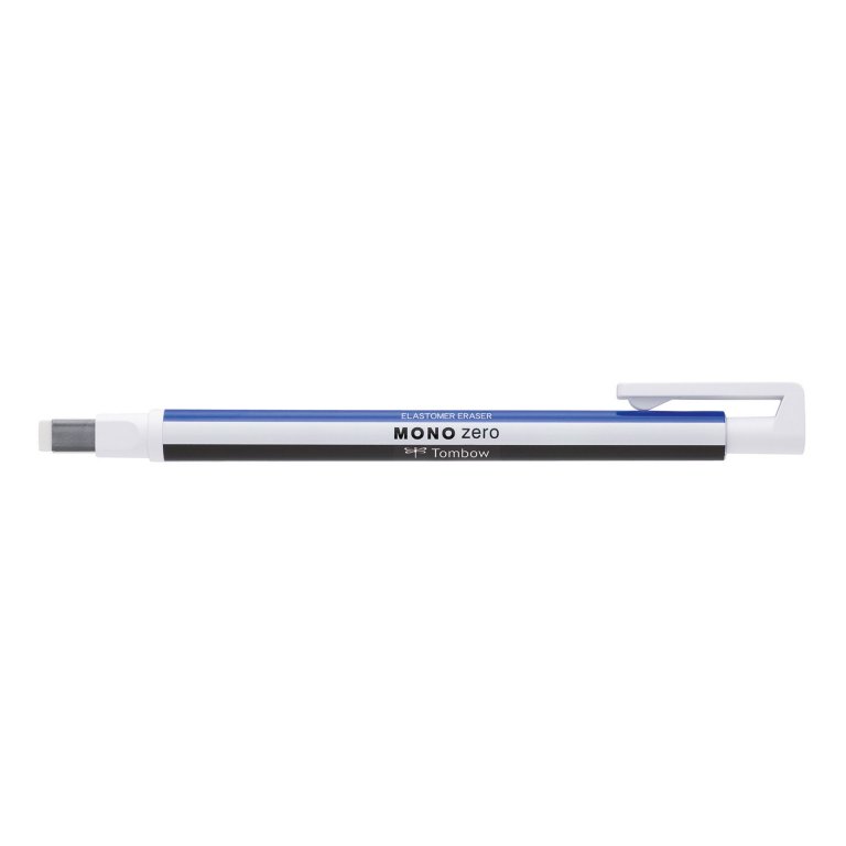 Tombow Mono Zero eraser pen, blue-white-black