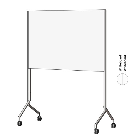 Lavagna bianca Modulor MOW, orizzontale Bianco, SM, 2 x Whiteboard Skin Pro