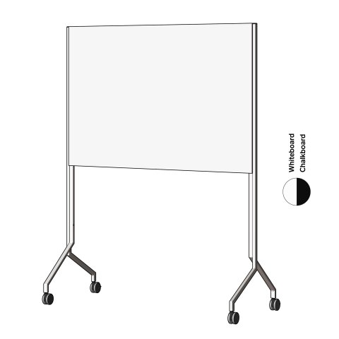 Lavagna bianca Modulor MOW, orizzontale Bianco, FS, 1 x lavagna bianca, 1 x lavagna a gesso