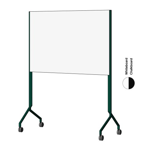 Modulor Whiteboard MOW, horizontal Noche turquesa, FS, 1 x pizarra blanca, 1 x pizarra de tiza