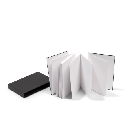 Seawhite Concertina sketchbook, white, 140 g/m² all media, 280 x 221 mm, 35 shts/70 pgs, Leporello