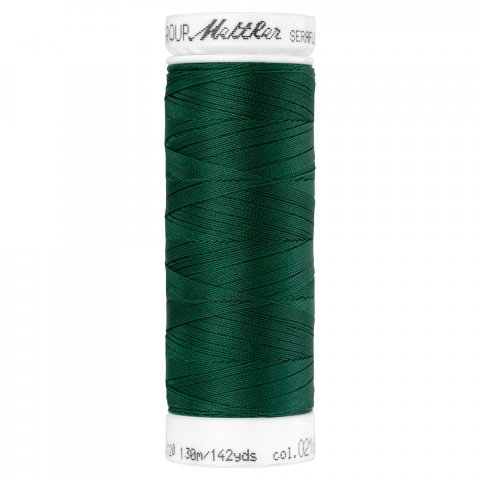 Hilo de coser Amann Mettler Seraflex No. 120, elástico l = 130 m, PTT, Verde oscuro (0216)