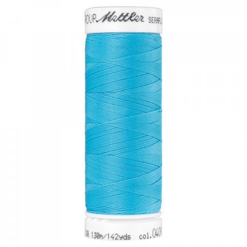 Amann Mettler sewing thread Seraflex No. 120, elastic l = 130 m, PTT, Turquoise (0409)