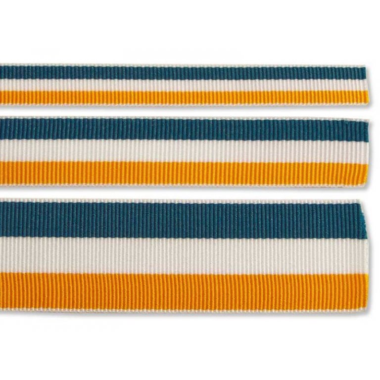 Grosgrain ribbon, rib weave, striped (lengthwise)
