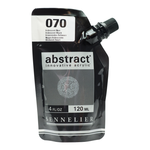 Sennelier Acrylfarbe Abstract Soft-Pack 120 ml, Irisierend. Schwarz (070)