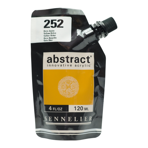 Sennelier Pittura Acrilica Astratta Confezione morbida da 120 ml, Giallo ocra (252)