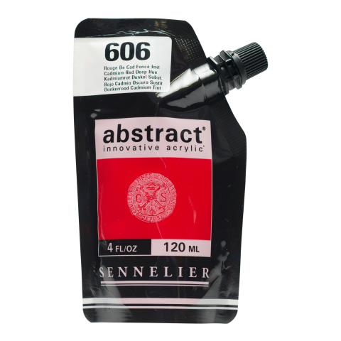 Sennelier Acrylic Paint Abstract Soft Pack 120 ml, Cadmium Red Dark Subst. (606)
