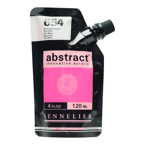 Sennelier Pittura Acrilica Astratta Confezione morbida da 120 ml, rosa fluo (654)