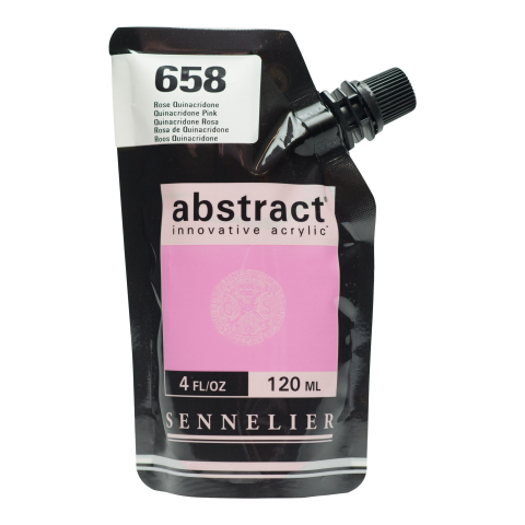 Sennelier Pittura Acrilica Astratta Confezione morbida da 120 ml, Rosa Quinacridone (658)