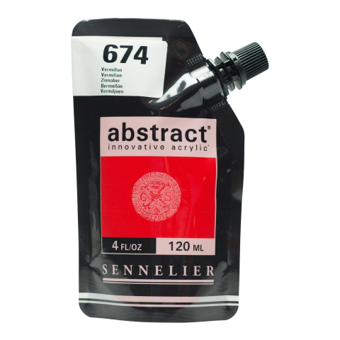 Sennelier Acrylfarbe Abstract Soft-Pack 120 ml, Zinnober (674)