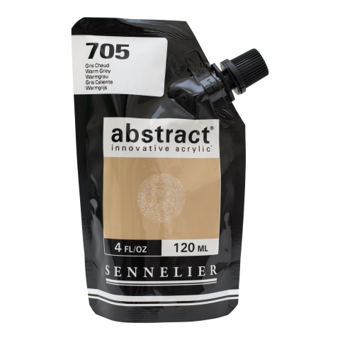 Sennelier Pittura Acrilica Astratta Confezione morbida da 120 ml, Grigio caldo (705)