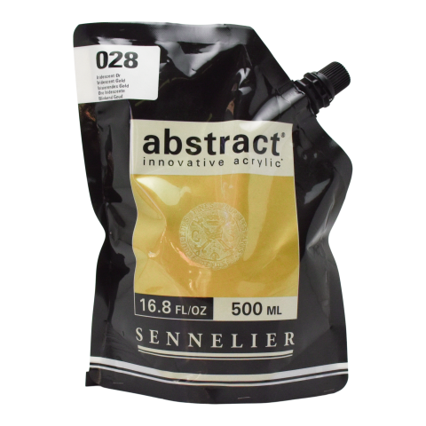 Sennelier Pittura Acrilica Astratta Confezione morbida da 500 ml, oro iridescente (028)