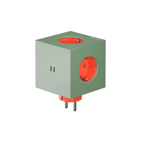 Avolt x Bauhaus-Archiv Square 2 USB-C & Wallmount USB-C 5 V 30 W, 230 V, Schuko, Gecko Bloom