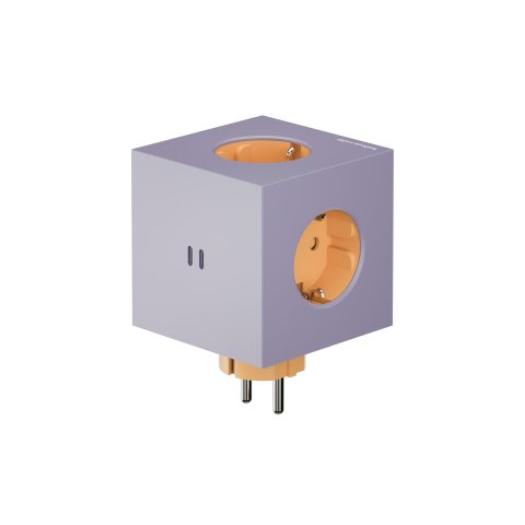 Avolt x Bauhaus Archive Square 2 USB-C y soporte de pared USB-C 5 V 30 W, 230 V, Schuko, Lavender Glow
