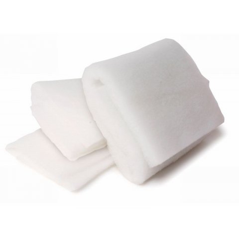 Polyester bulk fleece, white 80 g/m² (th=8.0 mm), 400 x 600