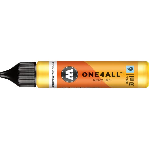 Molotow rotulador acrílico One4all, RECAMBIO 30 ml, amarillo cinc (006)